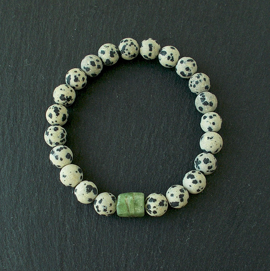 bransoletki z kamieni naturalnych Jaspis i zielony kianit Bransoletka