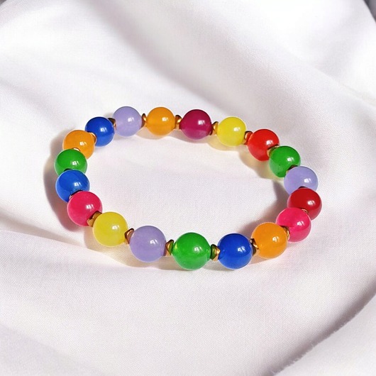 bransoletki z kamieni naturalnych SUMMER COLLECTION : bransoletka na gumce : jadeit II