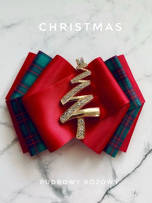 broszki Brosza z Modową Choinką Mikołajki Święta