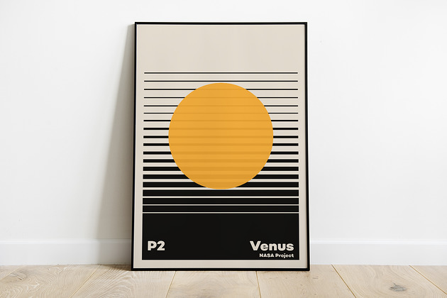 Wenus Nasa Project, plakat art vintage Pas De LArt