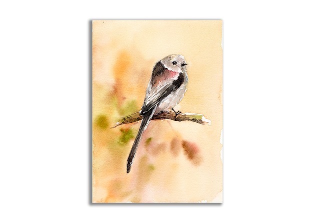 grafiki i ilustracje Obraz ręcznie malowany Raniuszek. Ptaki