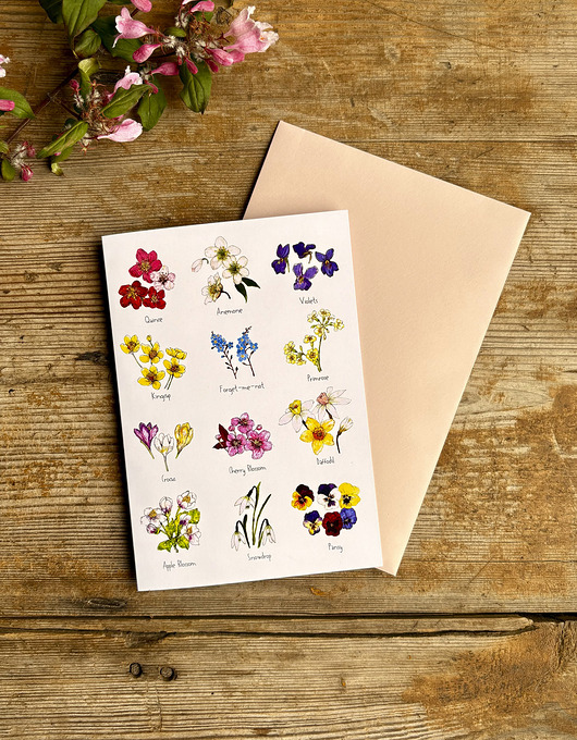 kartki okolicznościowe - wydruki Majowa Łąka - Kartka- Grafika- Ilustracja- Natura- Kwiaty