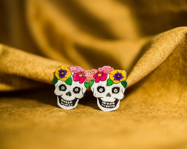 klipsy Klipsy cukrowe czaszki sugar skull