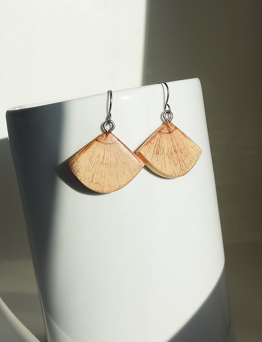 kolczyki drewniane Kolczyki z egzotycznego drewna