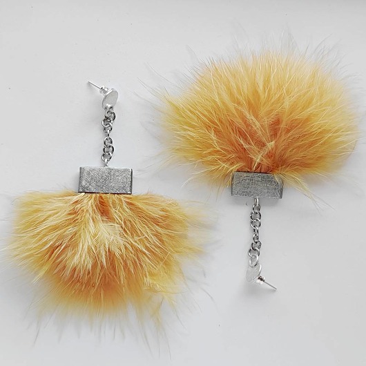 kolczyki z piórami PIÓRKO kolczyki