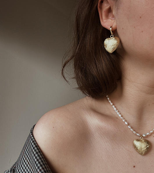 kolczyki pozłacane Kolczyki pozłacane Serce