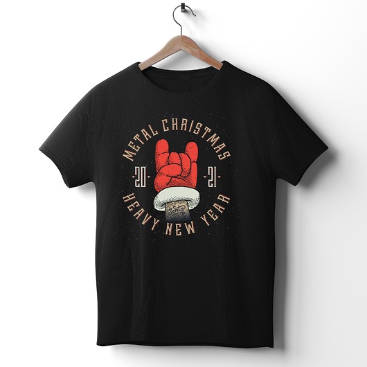 t-shirty męskie Koszulka  z nadrukiem Metal Christmas