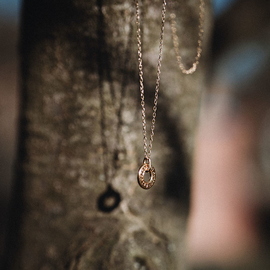 złote naszyjniki Blank Bullet Necklace Gold