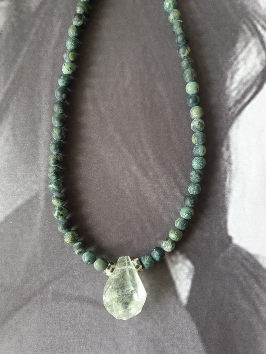 chokery Naszyjnik choker ROOTS jaspis kambaba, prasiolit, jaspis dalmatyński