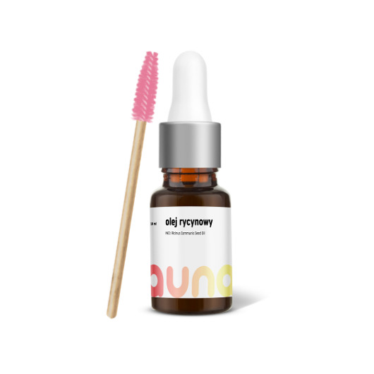 olejki do włosów Olej rycynowy + szczoteczka bambusowa