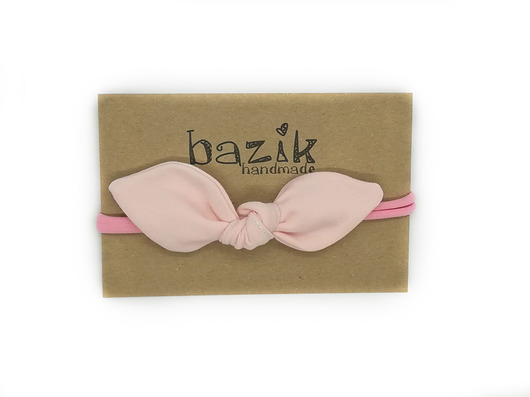 mini bazik pudrowy róż bazik handmade