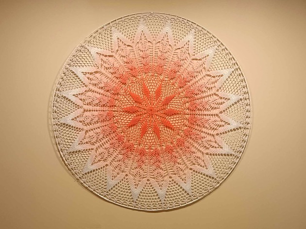Ozdoby na ścianę Mandala szydełkowa