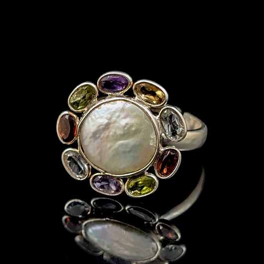 pierścionki srebrne Pierścionek noble spring flower