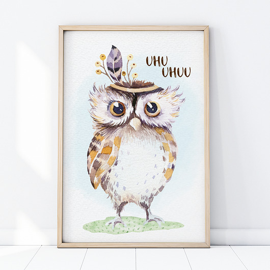 PLAKAT Z SOWĄ P105 Yoko Design