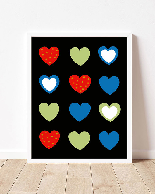 plakaty Plakat z serduszkami