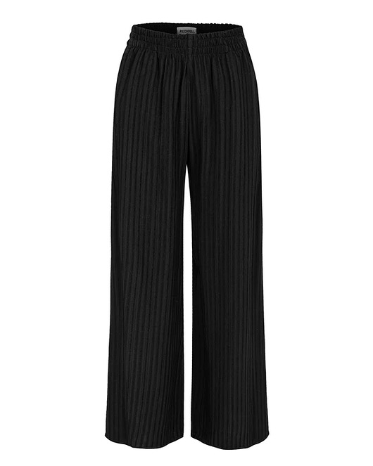 spodnie materiałowe Czarne spodnie PREMIUM PALAZZO FEELINGS stripes