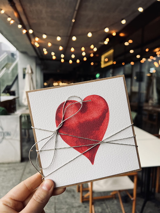 kartki scrapbooking Wyjątkowa ręcznie robiona kartka na walentynki - walentynka z sercem