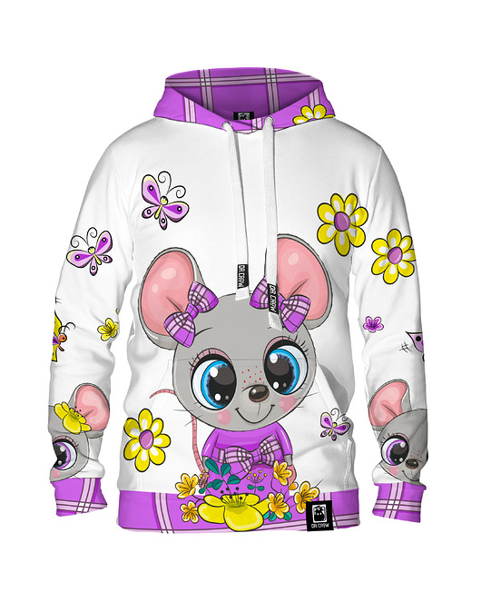 bluza z kapturem damska Damska Bluza z kapturem DR.CROW Cute Mouse