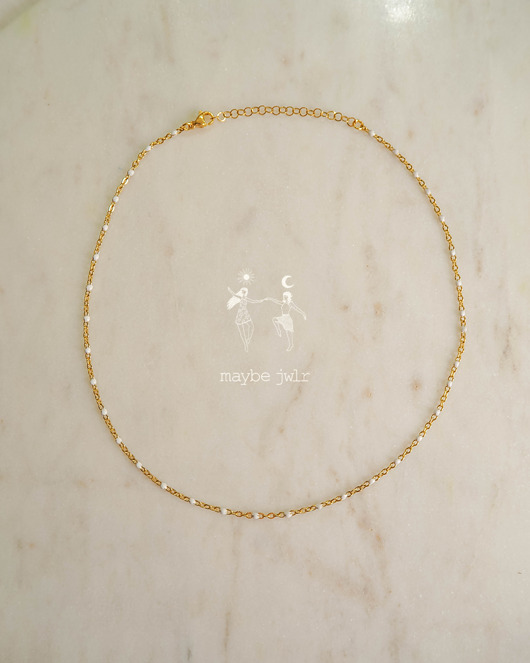 złote naszyjniki Łańcuszek choker z kuleczkami