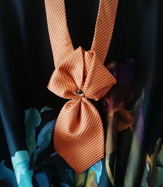 apaszki Kokardowy naszyjnik "Oranż", jedwab