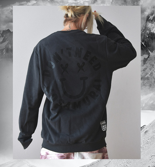 bluza bez kaptura damska Antracytowa Bluza Smile