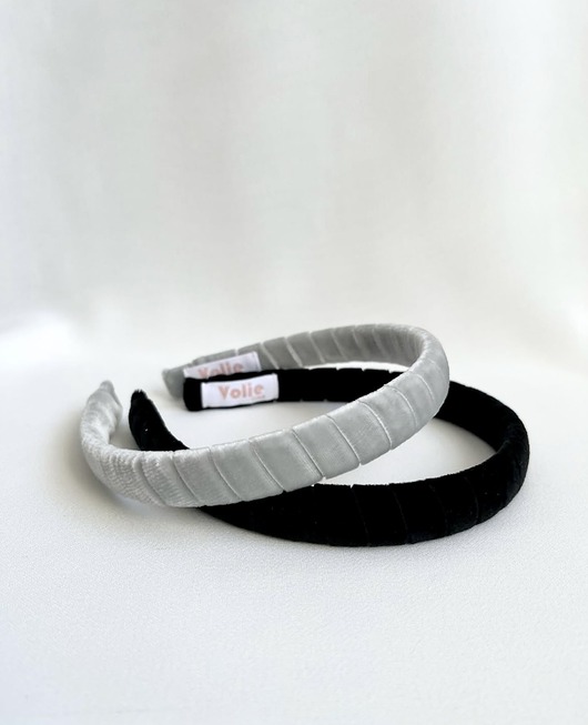 opaski do włosów Rogalikowa opaska Silver slim