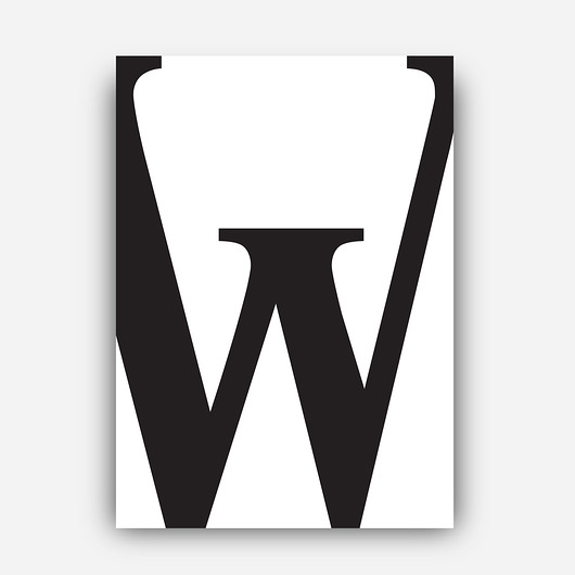 Plakat typograficzny - LITERA W mermer