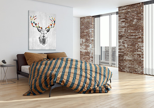 OBRAZ NA PŁÓTNIE -  80x100cm - JELEŃ LUdesign gallery