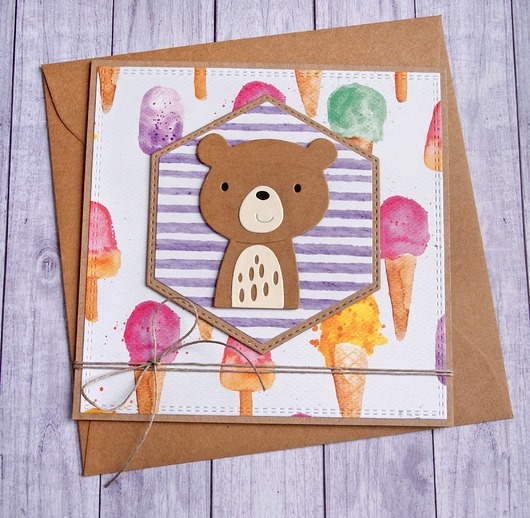 kartki scrapbooking MIŚ wakacyjny: kartka uniwersalna