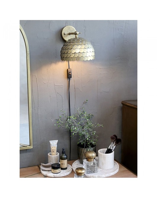 kinkiety Kinkiet Metalowy 2 szt. Antic Gold