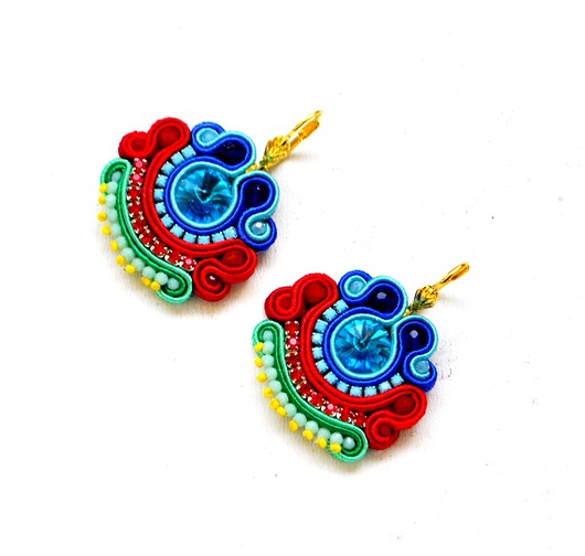 kolczyki soutache Sutaszowe kolczyki ALGARVE