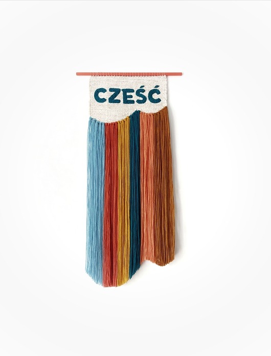 makramy Makatka "cześć".