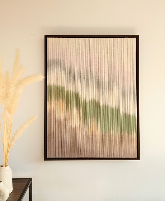 makramy Makramowy obraz w ramie FOREST