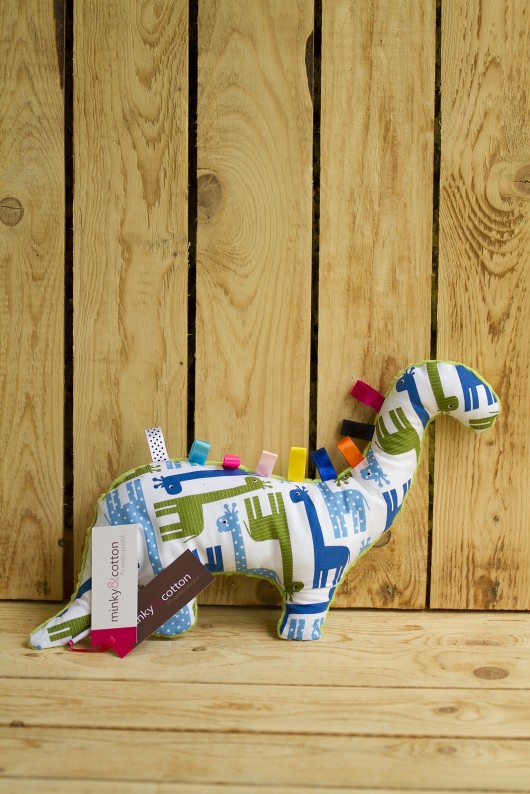 Dinozaur - zielone żyrafki Minky and Cotton