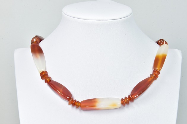 korale Naszyjnik  Korale Agat Kamień naturalny