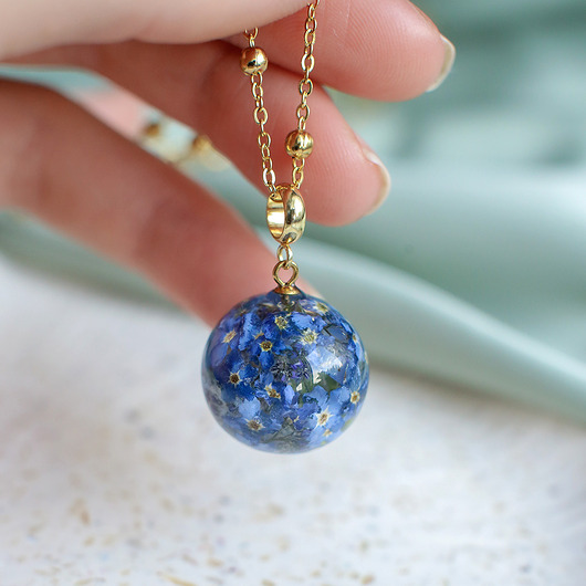 wisiory Wisiorek z niezapominajkami