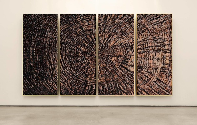 obrazy 4-częściowy obraz na płótnie abstrakcyjny metaliczny brąz