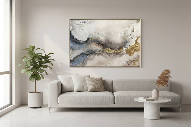 obrazy Abstrakcja LIGHT   Ręcznie malowany obraz XXL Strukturalny do salonu DUŻY