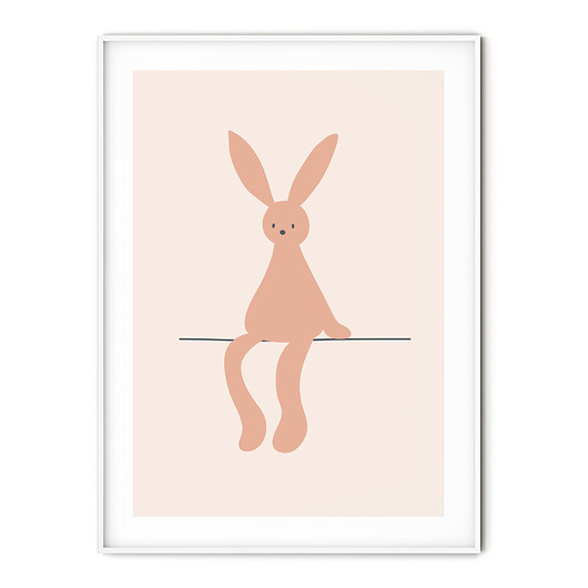 Plakat dla dzieci montessori Królik myscandi