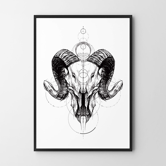 plakaty Plakat Mroczna Czaszka