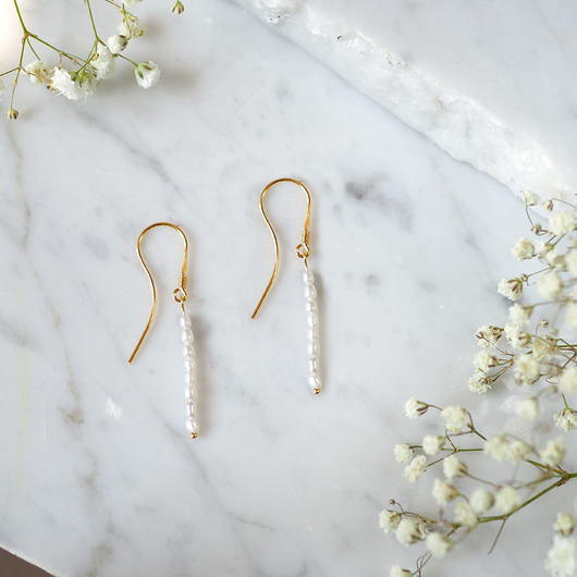Kolczyki z perłami Simple MEIKA PEARLS
