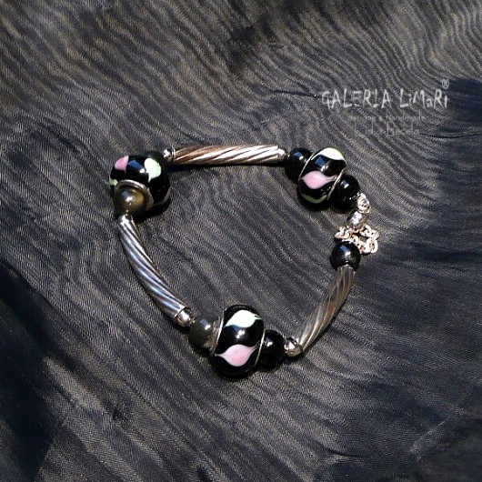 Lampwork. Prosta bransoleta ala Pandora Galeria Limart