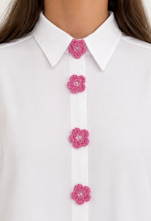 Akcesoria pozostałe Buttoned up pink: nakładki na guziki 6 szt