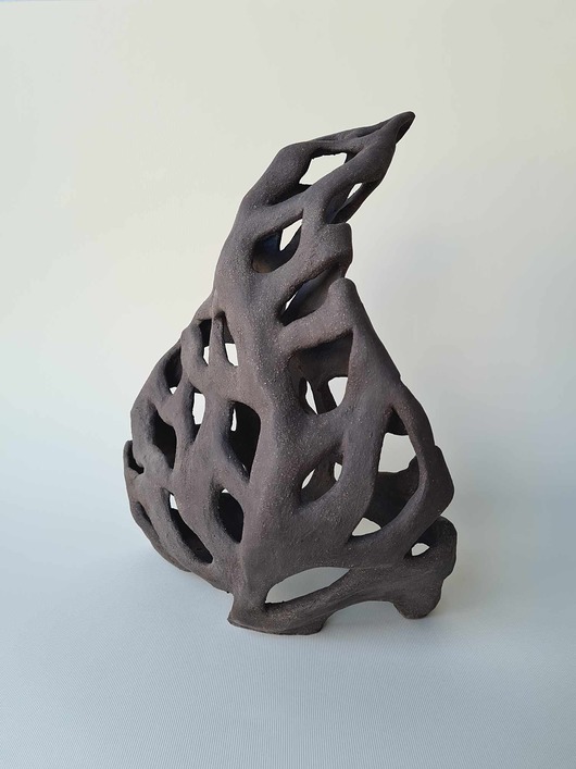 figurki i rzeźby Ażurowa rzeźba ceramiczna Liść duży