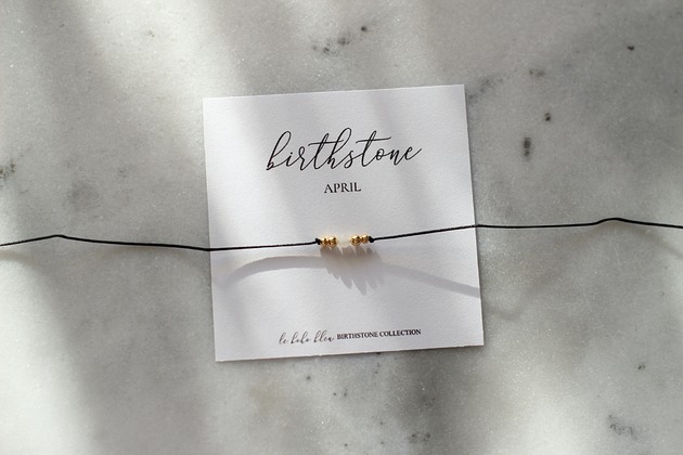bransoletki na sznurku KWIECIEŃ - APRIL Birthstone Bracelet