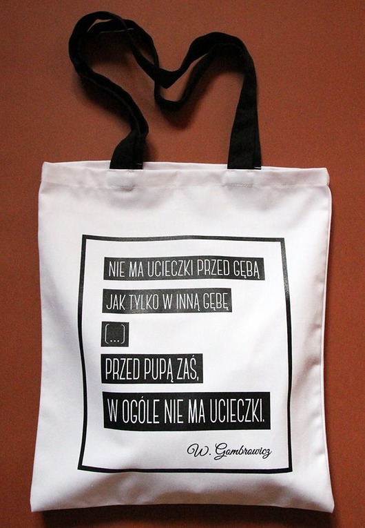 Torba z cytatem,W. Gombrowicz,"Ferdydurke" Golden Lips