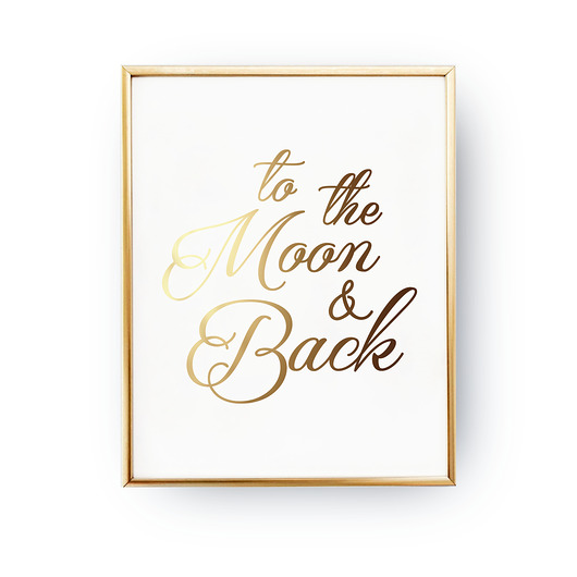 Moon.  Złota typografia ZlotePlakaty