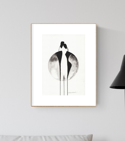 grafika 21X30 cm wykonana ręcznie - ZP10 MiniMalArt