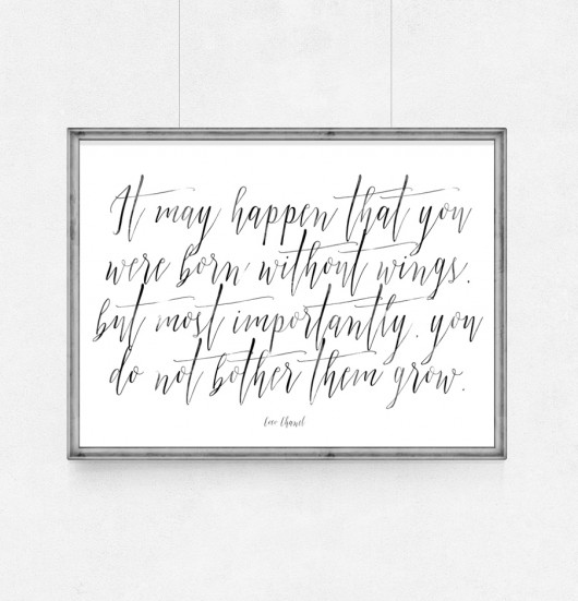 Plakat cytat COCO CHANEL...A3 wejustlikeprints