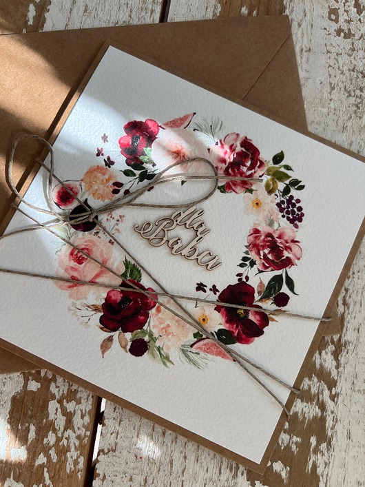 kartki scrapbooking Kartka dla babci